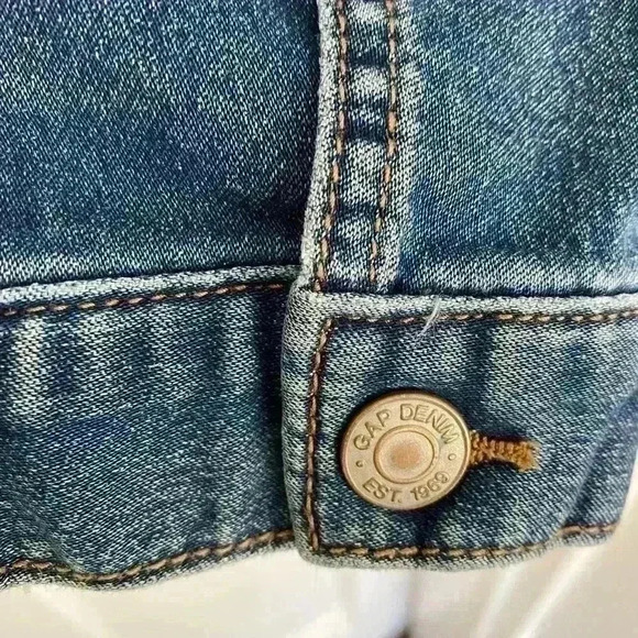 Gap Kids XXL Dark Blue Denim Jean Jacket  Size Youth 14 - Picture 4 of 5